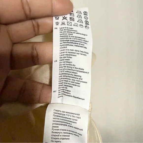 Sandro Rhinestone Cream Collared Shirt - Picture 8 of 12